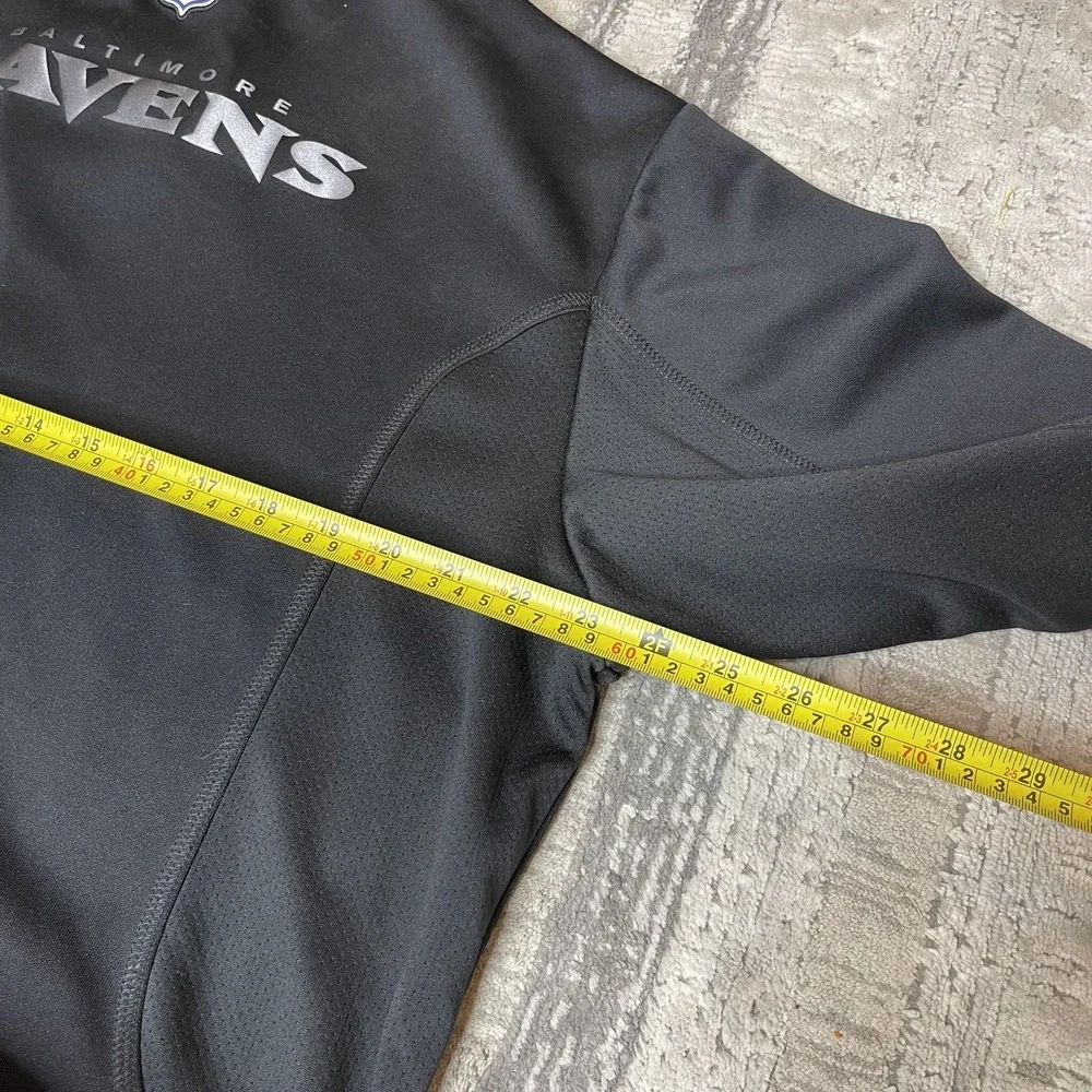 Nike NFL Baltimore Ravens Dri-FIT‎ Full Zip Jacket Mens Large Black Onfield